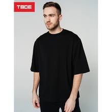 T-shirt with short sleeves TVOE man's 100% Cotton black 2024 - buy cheap