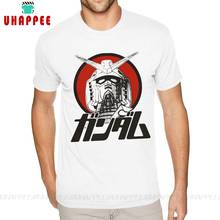 Cool Shirt Designs Gundam T-Shirt for Men Plus Size Short Sleeves Heavy Cotton White Round Neck Tee 2024 - buy cheap