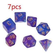 X5QF 7pcs D4-D20 Acrylic Polyhedral Dice 20 Sided Dices Table Board Role Playing Game 2024 - buy cheap