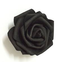 100pcs 7cm Black Artificial EVA Foam Rose Flower Heads For Party Wedding Decoration Hair Wreath Wrist Corsage Dress Accessories 2024 - buy cheap