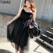 TUHAO большой размер 4XL 3XL Женская одежда летнее платье ночной клуб элегантные сексуальные платья для вечерние повседневные женские черные платья TA6578 2024 - купить недорого