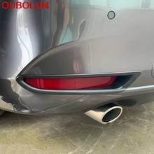 OUBOLUN For Mazda 3 M3 Axela 2019 2020 Car Tail Rear Fog Light Foglight Lamp Frame Moulding Cover Trim Exterior Accessories ABS 2024 - buy cheap