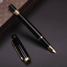 3802 Elegant Black Metal Fountain Pen Iridium 0.5mm Standard Nib High-end Hero Business Gift Ink Pen 1pcs 2024 - buy cheap