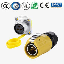 3 pin waterproof  IP67 power cable/panel  connector pastic metal plug socket circular  20A AC500V multi-function  connector 2024 - buy cheap