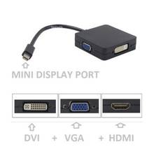 Mini Display Port DP To HDMI VGA DVI BLACK для Microsoft Surface pro 1 2 3 4 2024 - купить недорого