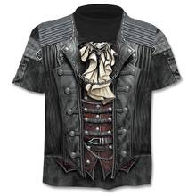 2019 Summer New 3d Skull T shirt Men Short sleeve shirt Funny T shirts Rock Japan Punk Anime Gothic Rock 3dT-shirt Mens Clothing 2024 - buy cheap