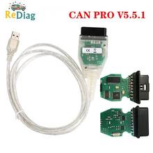 Interfaz de diagnóstico CAN PRO V5.5.1 con FTDI FT245RL Chip VCP OBD2, Cable USB, compatible con Can Bus UDS, K Line, funciona para AUDI/VW 2024 - compra barato
