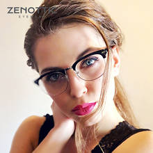 ZENOTTIC Semi montura sin montura gafas plástico ópticas Unisex gafas Retro transparente montura de gafas para miopía BT4309 2024 - compra barato