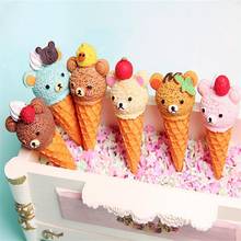 5pcs/lot Miniature Cute Ice-cream Cone bear shape Ice-cream for blyth ob11 bjd Dollhouse Decor Pretend toys Kitchen Toys 2024 - buy cheap