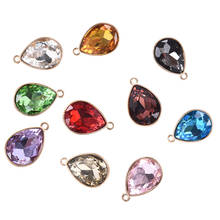 10Pcs Metal Rhinestone Charms Colorful Water Drop Pendants For Jewelry Making Diy Earrings Necklace Jewelry Accessories 2024 - buy cheap