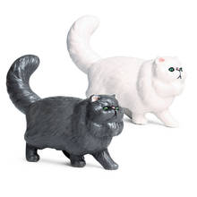 White/Black Persian Cat Model Action Figure Pets Animal Action Figures Collection PVC Children Cognitive Toys 2024 - buy cheap