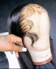 Pelucas de cabello humano peruano Remy, pelo con encaje Frontal 13x4, 28 y 30 pulgadas, prearrancado, nudos blanqueados 2024 - compra barato