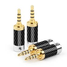 Headphone Plug Connectors 3.5 mm Jack For DIY 4.0/7.2mm Earphone Wire Gold Plated Audio 4 Pin Stereo Adapter 1/2/10/50pcs 2024 - купить недорого