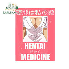 EARLFAMILY-pegatina de Anime para enfermera, pegatina con personalidad para ventana de coche, impermeable, protector solar, estilo DIY, 13cm x 9,8 cm 2024 - compra barato