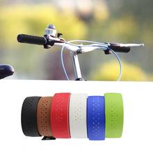 2Pcs Bike Handlebar Tapes Faux Leather Perforated Handle Straps Riding Supplies Wrap Guidoline Fixing Straps Bicycle Accessories 2024 - buy cheap