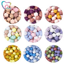 10 PCS/Lot 14 MM Icosahedron Mix Colors DIY Jewelry Making Silicone Perles Beads Baby Dummy Cartoon Pacifier Toy Accessories 2024 - buy cheap