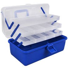 Caixa de ferramentas para pesca, portátil, 4 camadas, multifuncional, 36cm * 21cm * 20cm, caixa de armazenamento 2024 - compre barato