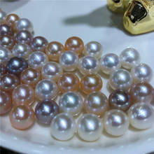 Wholesale Real Natural Color Freshwater Loose Pearls Round Shape for DIY Making Pendant Ring Earrings 10pcs/lot 2024 - buy cheap