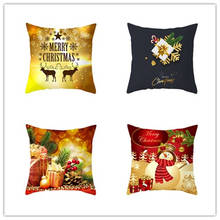 45*45cm Christmas Decorative Pillowcases Peach velvet Printed Santa Claus Throw Pillow Case Cover Elk Pillowcase 5zHH291 2024 - buy cheap