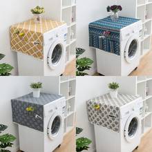 Geometric Rhombus Dust Covers Washing Machine Covers Refrigerator Dust Protector with Pocket Cotton Dust Covers Home Cleaning 2024 - buy cheap
