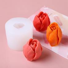 3D тюльпан свечная форма ручной работы DIY цветок мыло силиконовая форма шоколадный торт Силиконовая форма формы для мыла товары для мыла 2024 - купить недорого