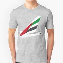 Em uniforme-b777-emirates t camisa diy tamanho grande 100% algodão emirates aviação boeing 777 2024 - compre barato