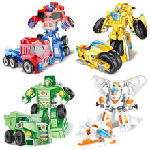 Детские фигурки Аниме игрушечные трансформеры, пластиковые модели автомобилей, игрушка-робот, фигурки для детей, развивающие игрушки-трансформеры, подарки 2024 - купить недорого