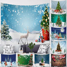 95*73CM Christmas Theme Wall Hanging Tapestry Blanket Backdrop Mat Blankets Wall Ornamentation Christmas Decor Xmas Party Decor 2024 - buy cheap