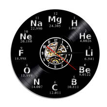 Chemistry Math Formula Vinyl Record Wall Clock Modern Design Chemical Element Periodic Table Science Wall Clock For Math Gift 2024 - buy cheap