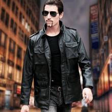 classic Free shipping.Brand M65 Man cowhide Jacket,men's genuine coat.winter Leather clothes.sales plus size,quality 2024 - buy cheap