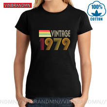Camiseta Vintage 1979, Vestido Retro Legendary de los años 70, camisetas ajustadas, cumpleaños, día de la madre, regalo para mamá, novedad de 1979 2024 - compra barato