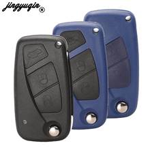 Jingyuqin-funda de control remoto plegable para Fiat, cubierta de alarma de coche con 2/3 botones, sin llave, para Fiat Punto Ducato Stilo Panda, Idea Doblo Bravo 2024 - compra barato