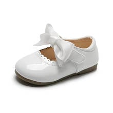 Flower Children Infant Baby White Pink Blue Wedding Party Princess Shoes For Kids Girls Korean Soft Bottom Leather Shoes New 2024 - buy cheap