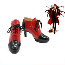 Adult Boots Black Butler Grell Sutcliff Cosplay Shoes Custom Any Size Cosplay Shoes Anime Party Boots 2024 - buy cheap