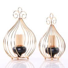 Suporte de velas minimalista em metal, luminária decorativa de vidro árabe com aroma, artesanato, acessórios para decoração 2024 - compre barato