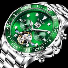 LIGE Luxury Mens Watches Automatic Watch Male Waterproof Wrist Watch Stainless Steel Mechanical Relogio Automatico Masculino+Box 2024 - buy cheap