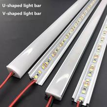 1-20PCS LED rigid strip DC12V 50CM 20 inch SMD5730 36LEDs U/V-shaped flat LED aluminum channel rigid strip for indoor lighting 2024 - buy cheap