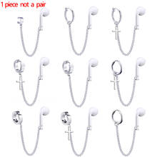 1 Pcs Anti-Lost Ear Clip Chains Bluetooth-compatible Earphone Holders Accessories Unisex Earrings Ear Clip For Airpods 1/2/3 Pro 2024 - buy cheap