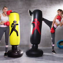 Pilar inflável de boxe com bomba de ar, 1.6m, treinamento, fitness, espessamento, criança, adultos, alvo, pancada, equipamento de academia em casa 2024 - compre barato