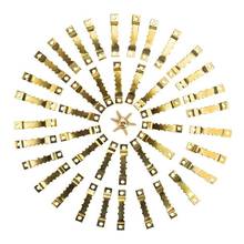 HOT-100 Pieces Picture Frame Hanging Sawtooth Hangers Kits Double Hole 200 Head Screws Wall Mounting Golden 2024 - buy cheap