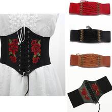 Retro Wide Elastic Stretch Belt Tassel Lace Up Corset Waist Waistband Velvet Bandage Ladies Dress Decoration Accessories 2024 - buy cheap