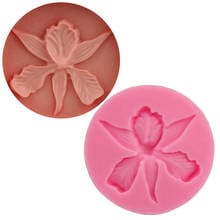 orchid silicone cake mold DIY silicone fondant cake decorating mold baking tools biscuit chocolate mold 2024 - buy cheap