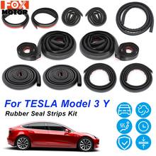Car Door Seal Strip Kit Rubber Noise Insulation Weatherstrip For Tesla Model 3 Y Trunk Hood Dashboard A B Pillar Trim Sealings 2024 - купить недорого