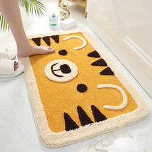 Alfombrilla de baño con diseño de tigre para decoración del hogar, alfombrilla absorbente antideslizante para puerta de baño, alfombra de fibra súper suave 2024 - compra barato