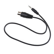 Cable de Audio estéreo macho para reproductor de CD MP3, 1 unidad, 0,5 m, 5P, Din, conector MIDI macho a 3,5mm, 1/8in, TRS 2024 - compra barato