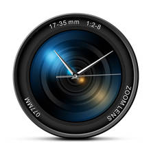 Lente da câmera impresso acrílico relógio de parede fotografia zoom cor foto exposição iso personalizado moderno relógio de parede cameraman presente 2024 - compre barato