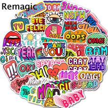 50pcs Cute Funny letters DIY Stickers pack anime vintage paster cosplay scrapbooking phone laptop decoration gifts accessories 2024 - buy cheap