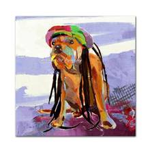 Arthyx Handpainted Modern Abstract Animal Dog Oil Painting On Canvas Large Size Wall Art Picture For Living Room Home Decoration 2024 - buy cheap