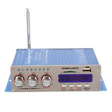 HY502S-miniamplificador estéreo Hi-Fi para coche, amplificador de graves, MP3, FM, bluetooth, 12V 2024 - compra barato