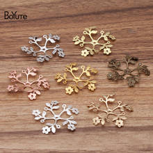 BoYuTe (20 Pieces/Lot) 39MM Metal Brass Stamping Flower Materials Diy Hand Made Jewelry Accessories Parts 2024 - buy cheap